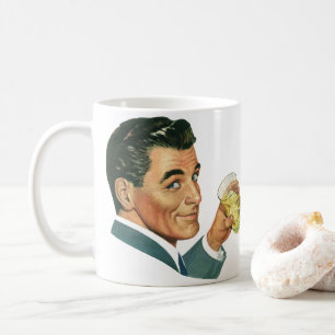 Getränke für alte Cocktails, Mann trinkt Getränke Kaffeetasse