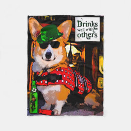 Getränke gut mit anderen Corgi Fleecedecke