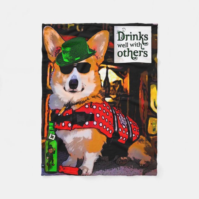 Getränke gut mit anderen Corgi Fleecedecke (Vorderseite)