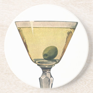 Getränke, Martini Olive Cocktail Untersetzer