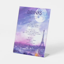 Getränke Menü Amour Éternel à la Parisienne Sockelschild