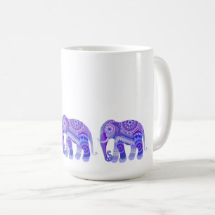 GETRÄNKE MIT BLAUER LILA COOLER ELEFANISCHER KAFFE KAFFEETASSE