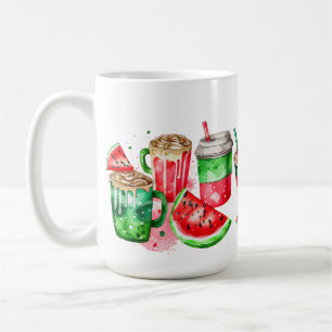 GETRÄNKE, ROT, WEISSE WASSERMELONGETRÄNKE KAFFEETASSE