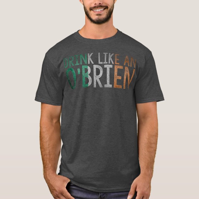 Getränke wie eine irische Flagge mit irischem Name T-Shirt (Vorderseite)