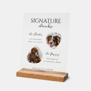 Getränkedosensignaturen mit Hunden Acrylschild