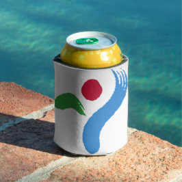 Getränkehalter mit Flagge von Seoul, Südkorea Dosenkühler