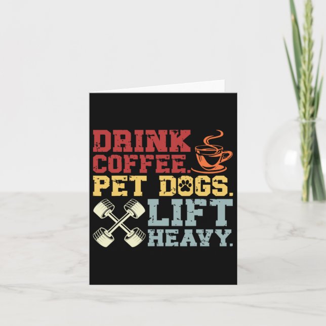 Getränkekosen Kaffee Hunde Hunde Lift Schweres Blu Karte (Vorderseite)