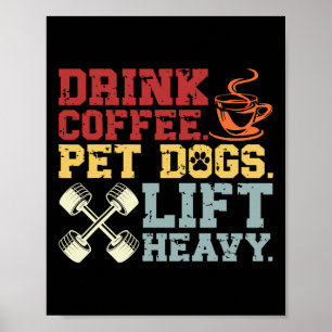Getränkekosen Kaffee Hunde Hunde Lift Schweres Blu Poster