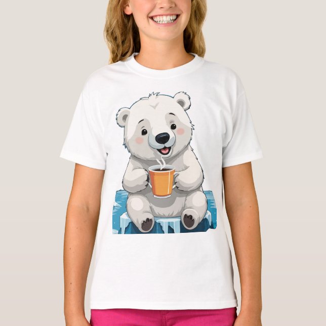 Getränkeküche Break für Coolen Polarbär T-Shirt (Vorderseite)