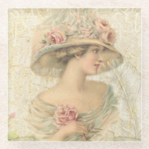 Getränkeuntersetzer Vintage Lady