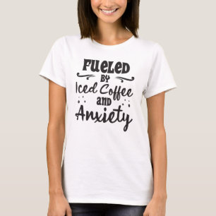 Getränkt von Iccied-Kaffee und ängstlichem sonnige T-Shirt