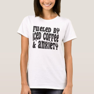 Getränkt von Iccied-Kaffee und ängstlichem sonnige T-Shirt
