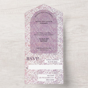 Getränkte Rosen Botanische Einladung zur Hochzeit
