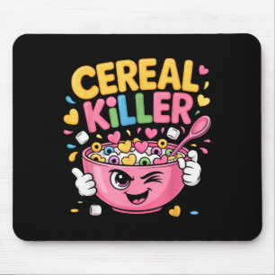 Getreide Mörder Cartoon-Schüssel Lustiges Frühstüc Mousepad