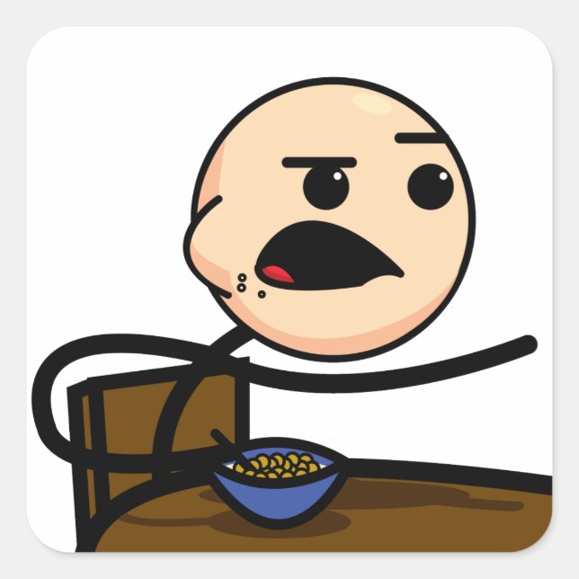 Getreide-Typaufkleber Quadratischer Aufkleber (Vorderseite)