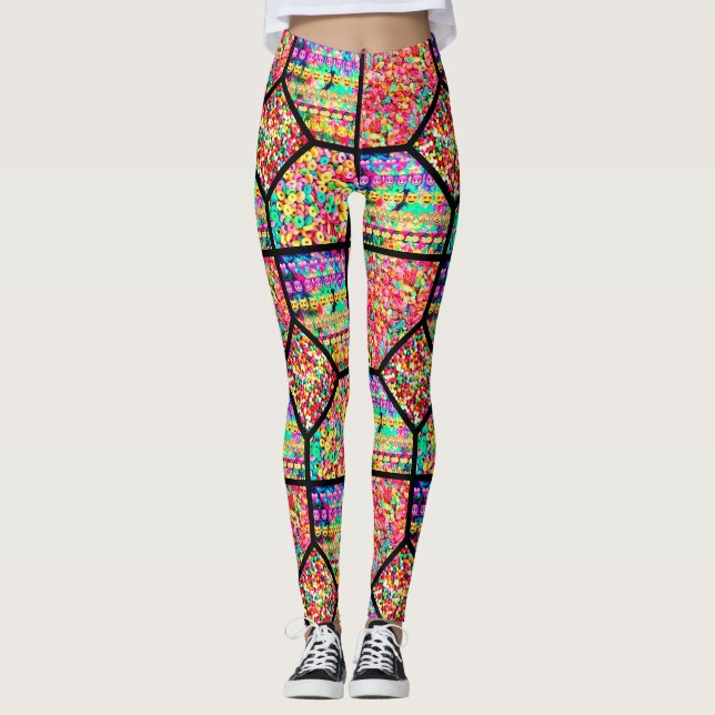 Getreide und Emojis FoodMood Leggings (Vorderseite)