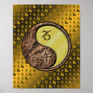 Getreide und Metallpferde Poster