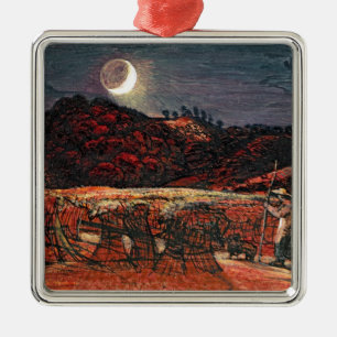 Getreidefeld durch Mondschein, 1830 Ornament Aus Metall