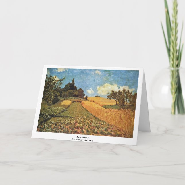 Getreidefeld durch Sisley Alfred Karte (Vorderseite)