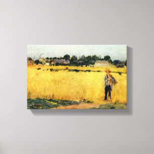 Getreidefeld (von Berthe Morisot) Leinwanddruck