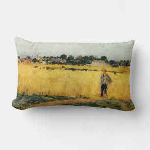 Getreidefeld (von Berthe Morisot) Lendenkissen