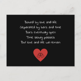 getrennt durch Bars und Zeiten Postkarte