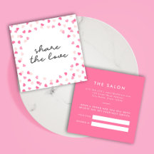 Getrennte rosa Herzen Confetti Teilen Sie die Lieb