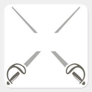 Getrennte Schwerter Quadratischer Aufkleber