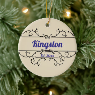 Getrennte Weinreben Personalisiert Keramik Ornament