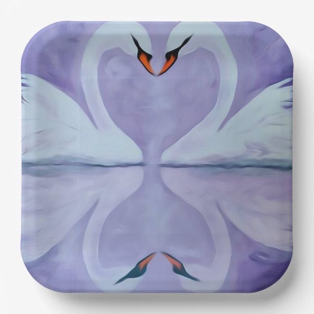 Getreu als Schwan Pappteller (Vorderseite)