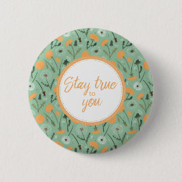 Getreu Ihrer Aquamarinen Orange Dandelion Floral b Button