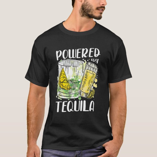 Getrieben von Tequila mexikanischen alkoholischen  T-Shirt (Vorderseite)