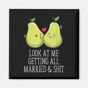 Getried Bride Groom Furture Ehefrau Ehemann T Magnet