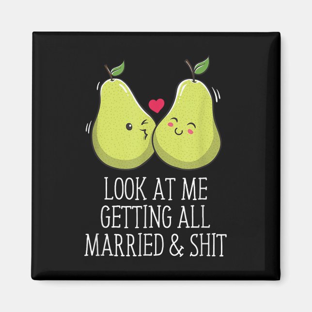 Getried Bride Groom Furture Ehefrau Ehemann T Magnet (Vorne)