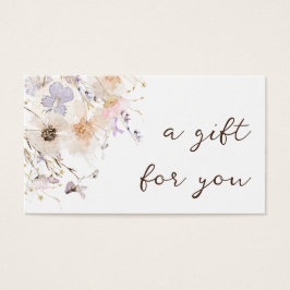 Getrocknete Blume elegante Geschenkkarte