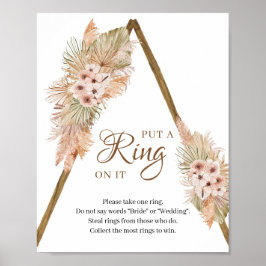Getrocknete Palm-Blätter Pampas Grass setzen einen Poster