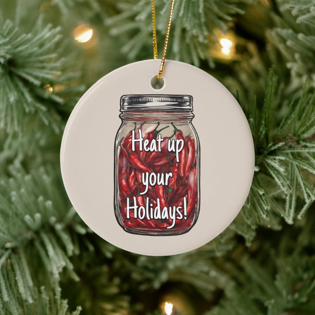 Getrocknete Paprikaschoten Jar Keramik Ornament (Baum)
