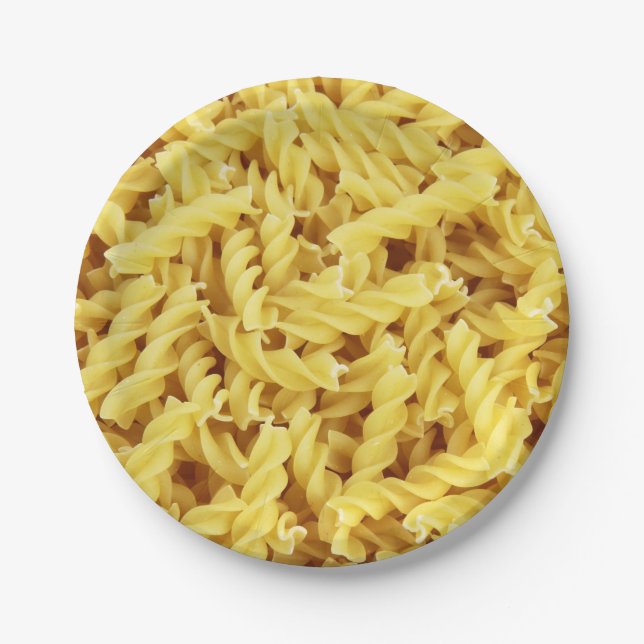 Getrocknete Pasta (italienisches Essen) Pappteller (Vorderseite)