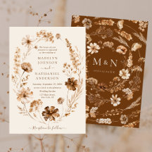 Getrocknete Wildblumen Erdtöne Boho Gartenhochzeit