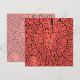 Getrockneter Baumstamm Ausschnitt Rosa-Rotes Holz Karte