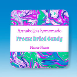 Getrocknetes, benutzerdefiniertes Etikett für Süßw Quadratischer Aufkleber