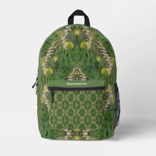 Getrocknetes Sommergras Abstrakt Personalisiert Bedruckter Rucksack