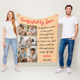 Getröstet von der Liebe Personalisiert 5 Fotos Cus Fleecedecke