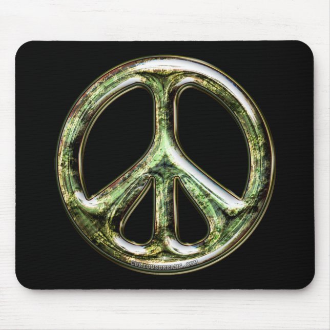 Getrübtes Friedenszeichen Mousepad (Vorne)