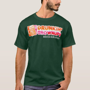 Getrunkene Erwachsene Amerikanischer Vater rennt a T-Shirt
