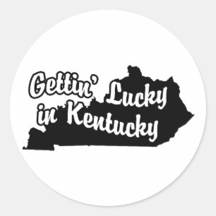 Gettin' Lucky in Kentucky Runder Aufkleber