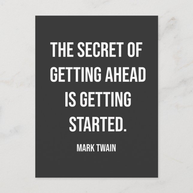 Getting Ahead Starts Now Postkarte (Vorderseite)