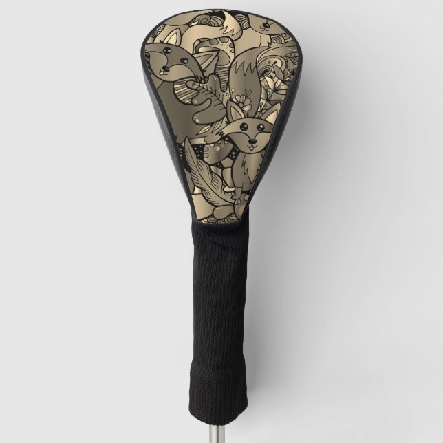 Getting Foxy Sepia Tone Golf Headcover (Vorderseite)