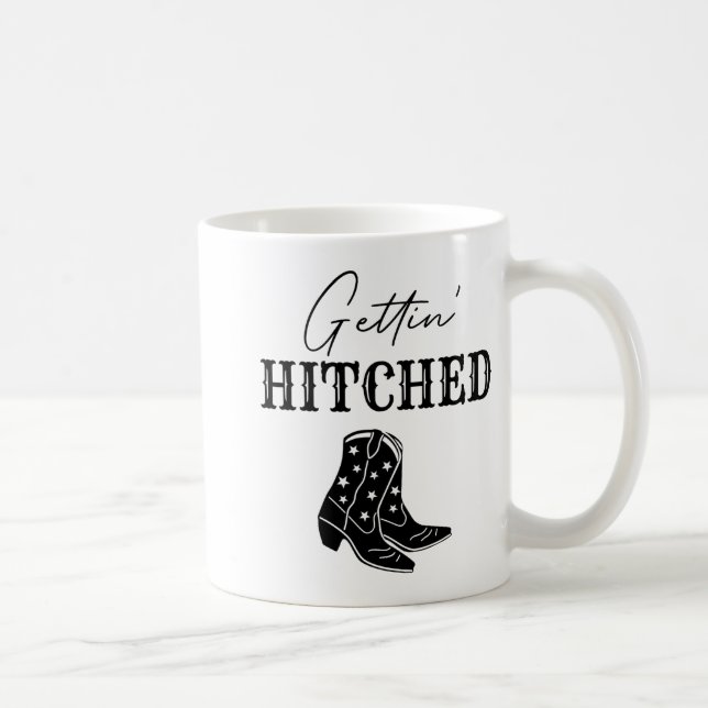 Getting Hitched Bride Western Junggeselinnen-Absch Kaffeetasse (Rechts)