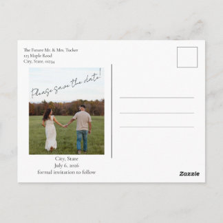 Getting Hitched Save the Date Postcard Postkarte